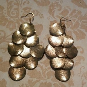 Gold flashy earrings